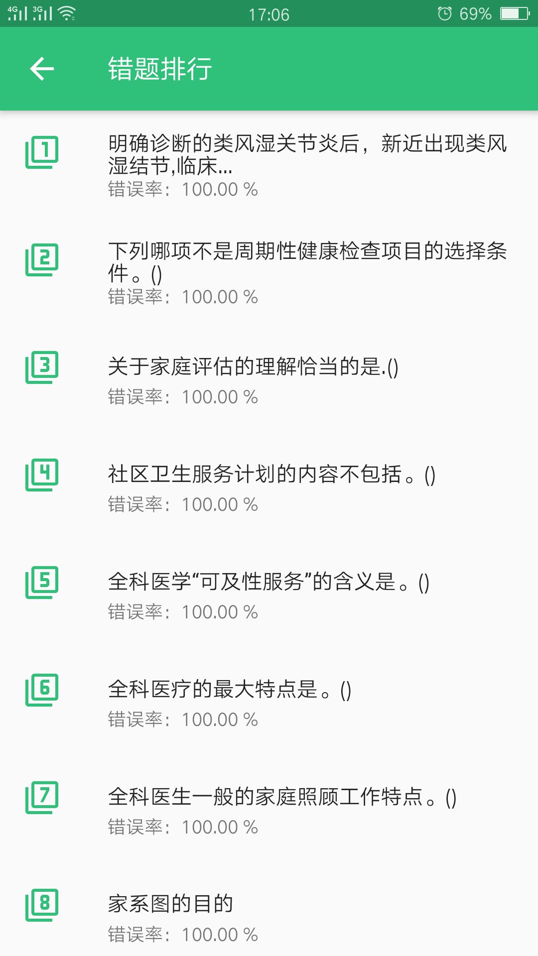 全科医学中级题库
